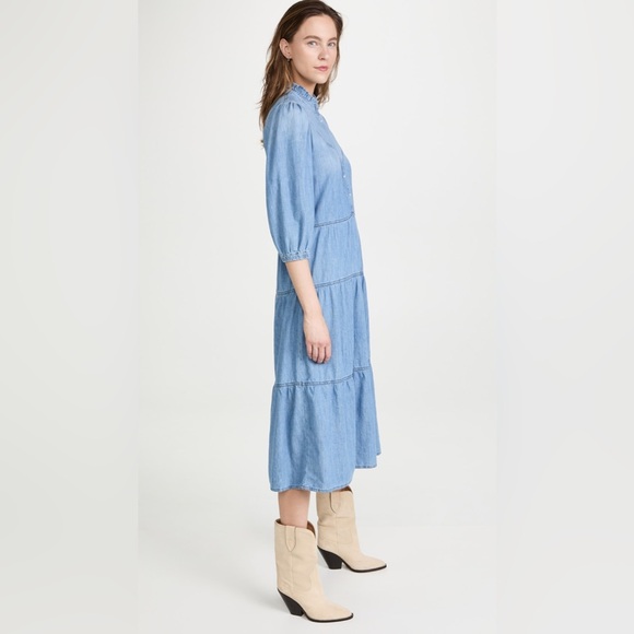 BA&SH willow dress in denim size XS - Picture 3 of 6